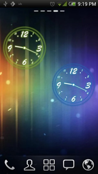 Analog Clock - Neon Transparent Theme - Preview 2