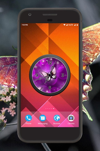 Butterfly Clock Live Wallpaper - Preview 3