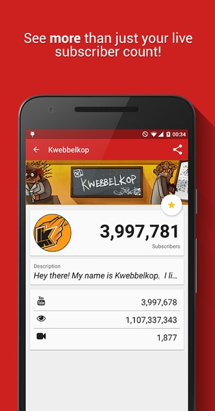 Subscriber Count for Android - Download the APK from Uptodown