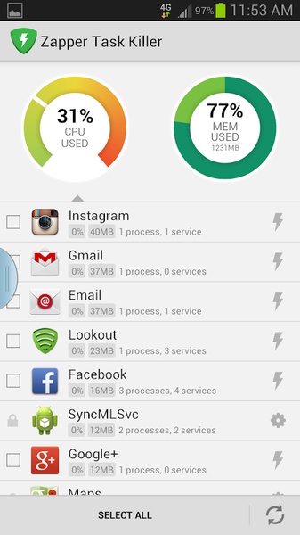 Zapper Task Killer - Preview 4