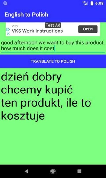 English to Polish Translator - Preview 2