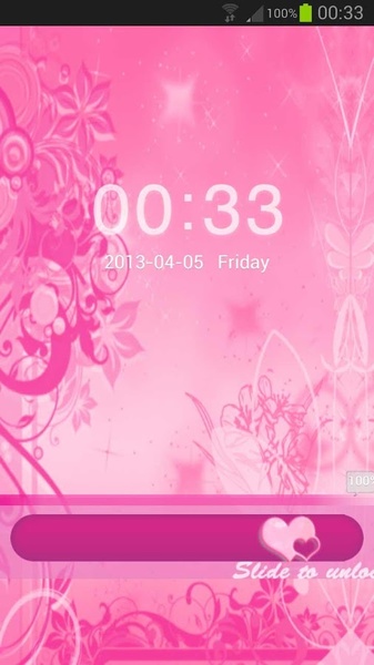 GO Locker Theme Flowers Pink - Preview 4