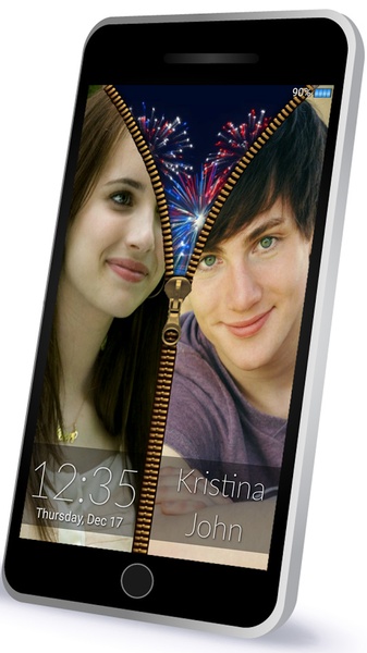 Couple Photo Zipper Lock Screen - Preview 4