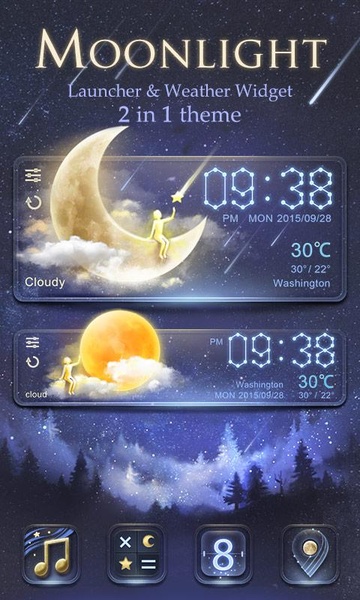 Moonlight GOLauncher EX Weather 2in1 - Preview 8