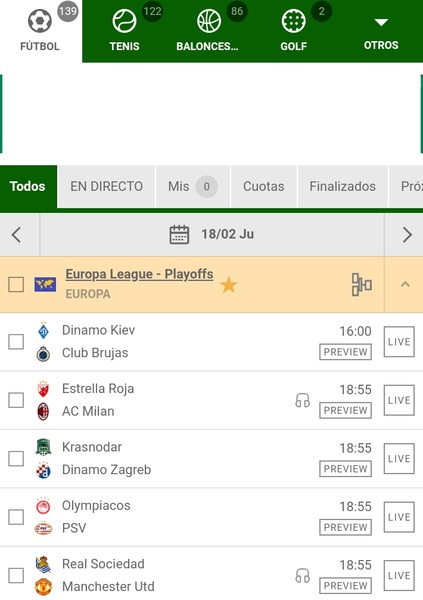 Marcadores de Futbol Hoy Online - Preview 1