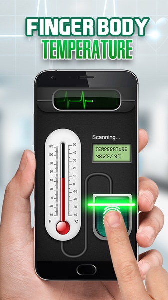 App to check on sale body temperature