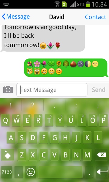 Emoji Keyboard+ Green theme - Preview 2