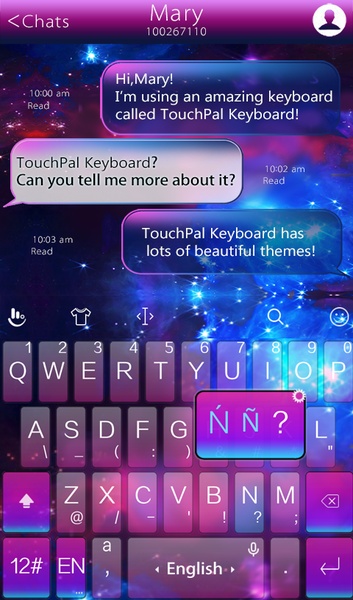 TouchPal SkinPack Galaxy - Preview 1