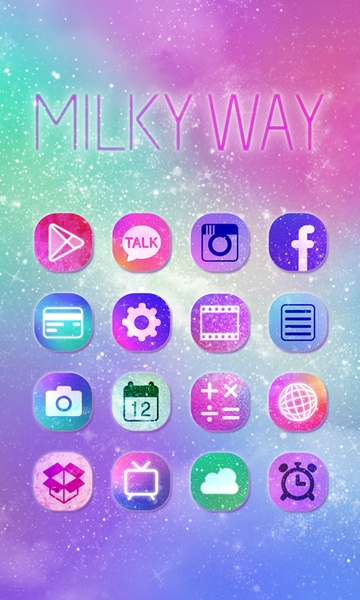 Milky Way GOLauncher EX Theme - Preview 1