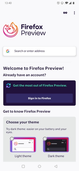 Firefox Preview Nightly - Preview 6