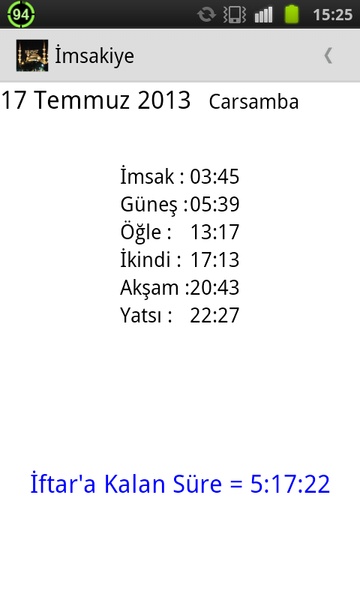 Imsakiye - Preview 2