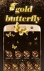 Shining theme: Sparkle Gold Butterfly wallpaper HD screenshot 4