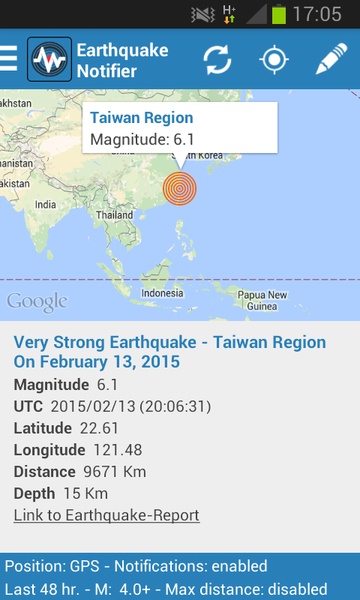 Earthquake Notifier - Preview 6