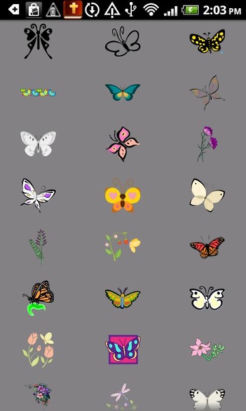 Flowers bflies birds stickers pack - Preview 2