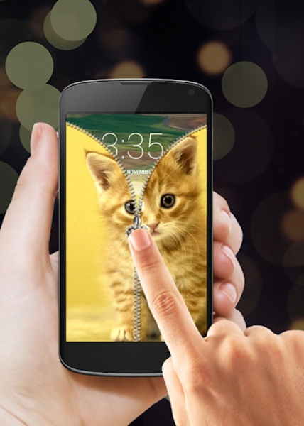 Kitty Zipper Lock Screen - Preview 3