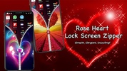 Rose Heart Lock Screen Zipper screenshot 4