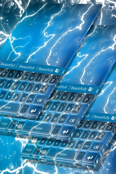 Electric Neon Keyboard Theme - Preview 5