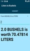 Liters to Bushels converter screenshot 2