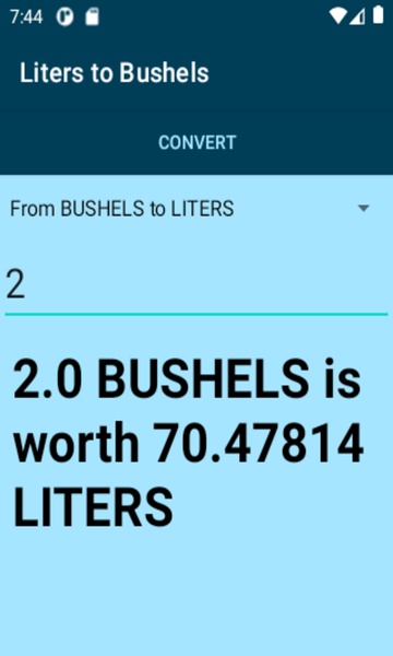 Liters to Bushels converter - Preview 2