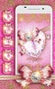 Pink Gold Fancy Theme: Glitter heart wallpaper HD screenshot 2