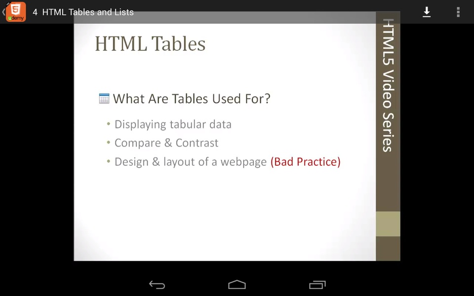 Learn Free HTML5 Tutorials - Preview 3