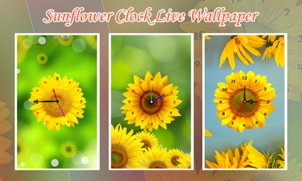 Sun Flower Clock Live Wallpaper - Preview 6