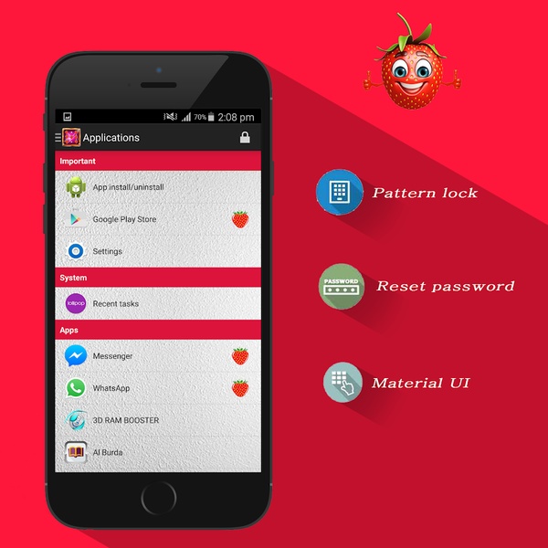 Strawberry Theme Applock - Preview 1