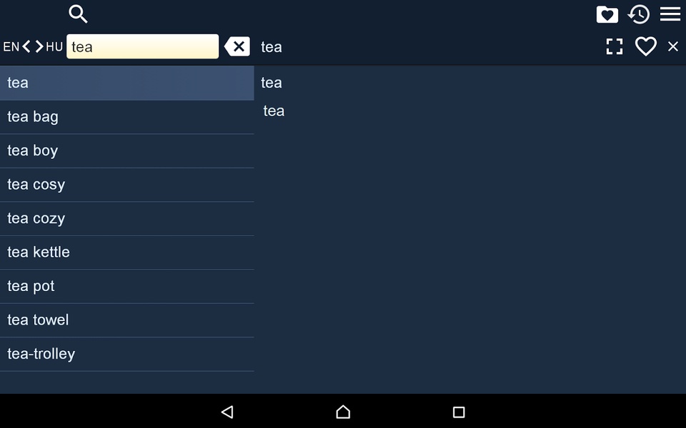 EN-HU Dictionary Free - Preview 4