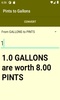 Pints to Gallons converter screenshot 2