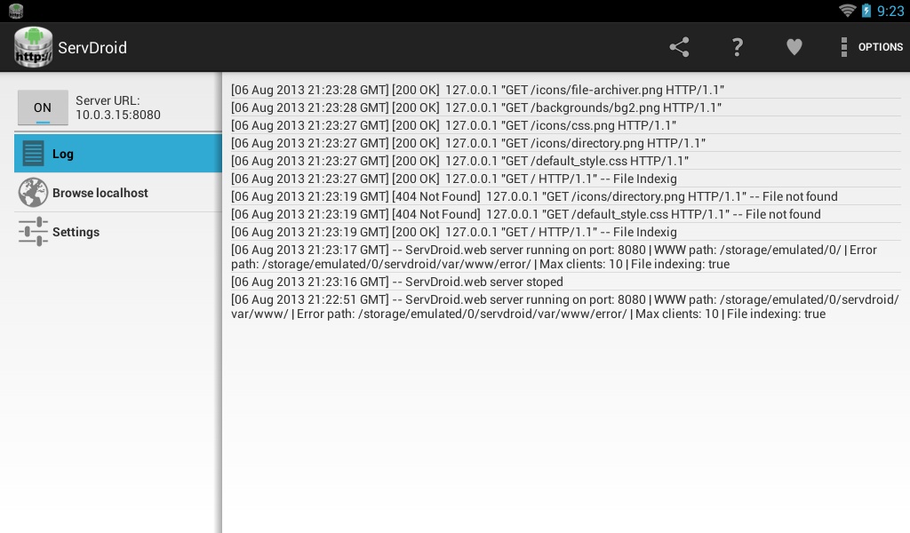ServDroid - Preview 3