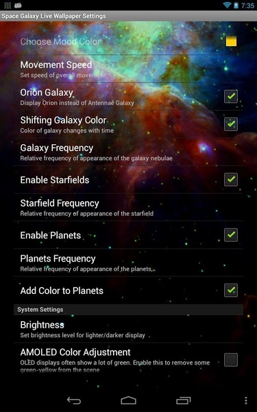 Space Galaxy Live Wallpaper - Preview 3