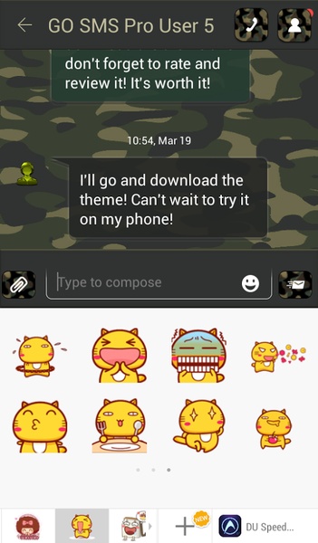 GO SMS Army Camouflage Theme - Preview 5