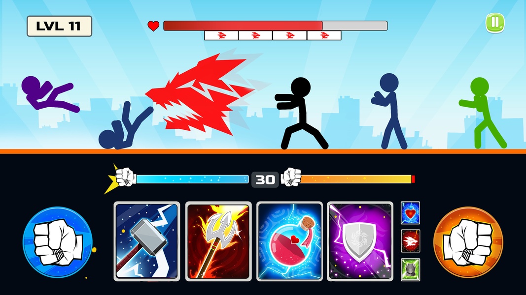 Stickman Fighter Mega Brawl / Playtouch / android gameplay HD