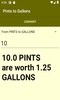 Pints to Gallons converter screenshot 4