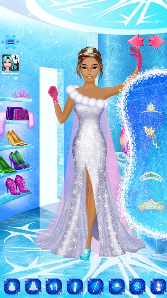 open lace back dress Ice Princess Dress Up and Makeup - Girl Games main image 1