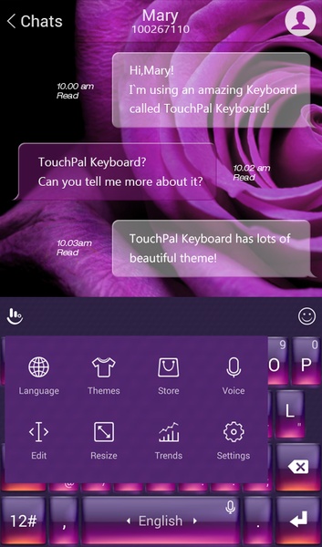 Seductive Purple TouchPal Theme - Preview 1