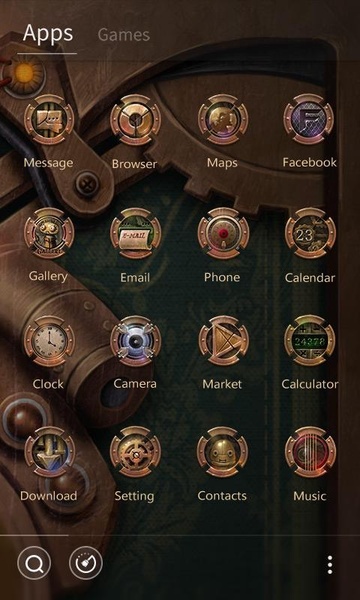 Steam age GOLauncher EX Theme - Preview 2