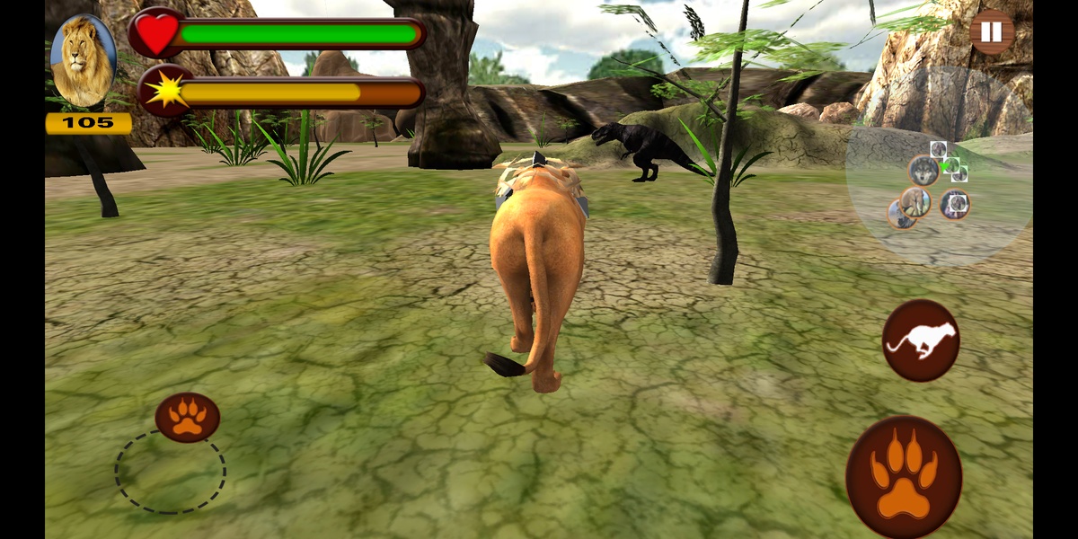 T-rex dino & angry lion attack - Preview 1