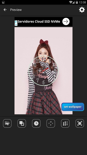 Tzuyu Clock Live Wallpaper - Preview 2