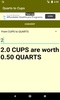 Quarts to Cups converter screenshot 2
