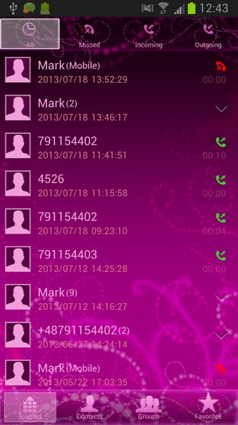GO Contacts Themes Hearts - Preview 4