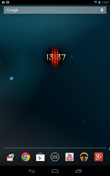 Diablo III numbers Clock Widget - Preview 1