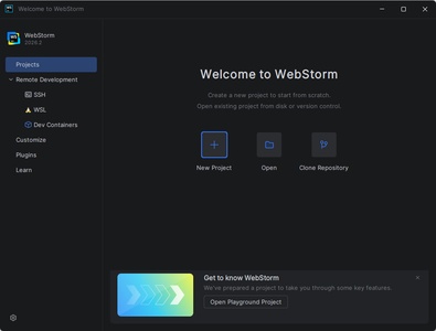 WebStorm screenshot 1