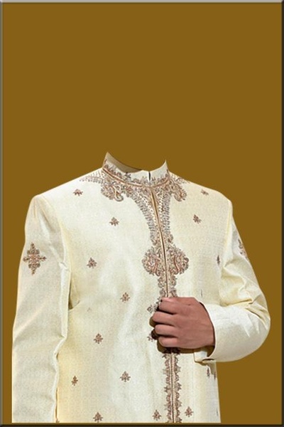 Indian Man Sherwani Photo Suit - Preview 8
