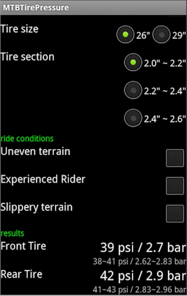 MTB Tire Pressure - Preview 2
