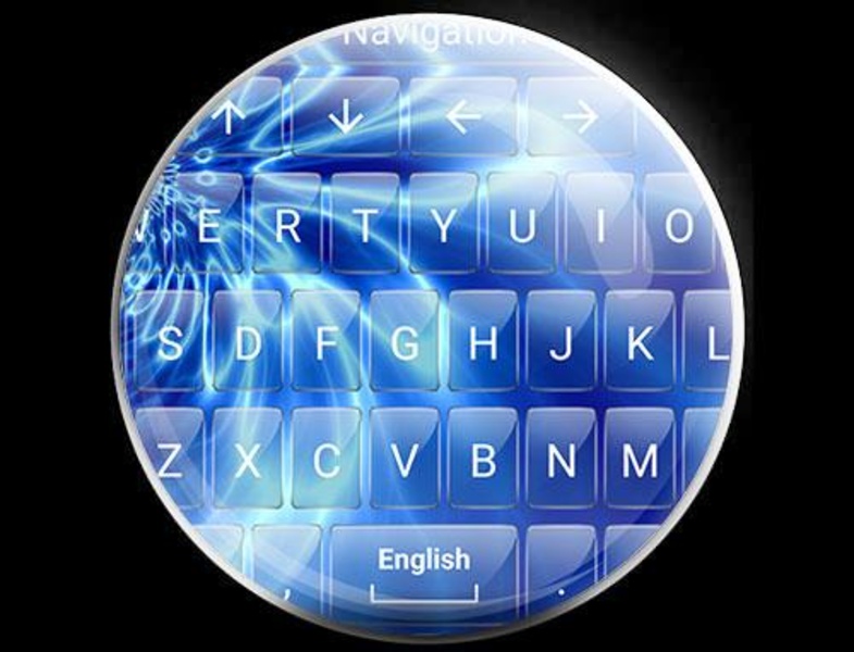 Theme x TouchPal Glass Blue Wave - Preview 4