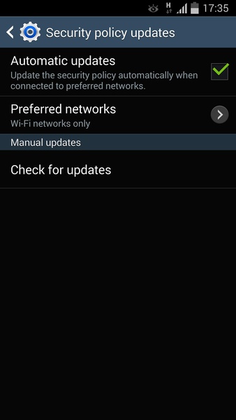 Samsung Security Policy Update - Preview 1