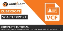 CubexSoft vCard Converter feature
