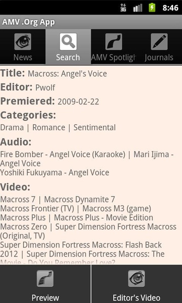 AMV .Org App - Preview 1