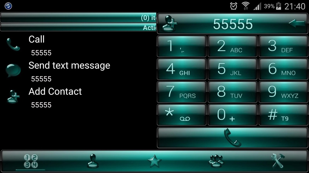 Theme Dusk Green for RocketDial - Preview 1